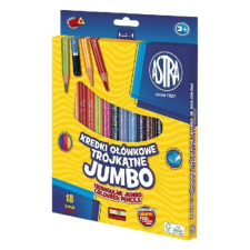 Astra Színes ceruza ASTRA jumbo háromszögletű hegyezővel 18 színű színes ceruza