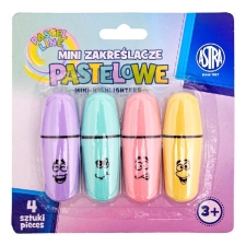 Astra Szövegkiemelő ASTRA mini pasztell 4 szín/bliszter filctoll, marker