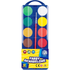 Astra Vízfesték Astra 30 cm Nagy Gombos Ajándék Ecsettel 12 Darabos (WIKR-025832) kréta, festék és papír