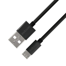 Astrum Verve UM20 USB - Micro USB bliszteres adatkábel 2.0A, 1.0M fekete kábel és adapter