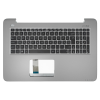 Asus 90NB0A01-R30140 gyári új fekete magyar laptop billentyűzet + ezüst fedél