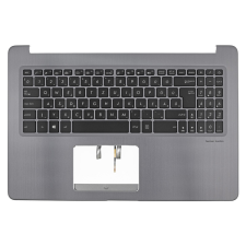 Asus 90NB0HX4-R31HU1 gyári új magyar fekete háttérvilágításos laptop billentyűzet + szürke felső fedél laptop alkatrész