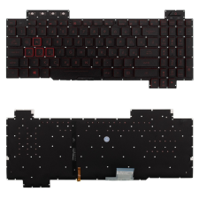 Asus 90NR00J1-R31HU1 fekete - piros magyar háttérvilágított laptop billentyűzet, keret nélkül laptop alkatrész
