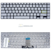Asus E410M, E410MA, E410KA gyári billentyűzet, ezüst (US kiosztás, keret nélkül)
