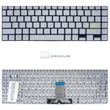 Asus E410M, E410MA, E410KA gyári billentyűzet, ezüst (US kiosztás, keret nélkül) laptop alkatrész