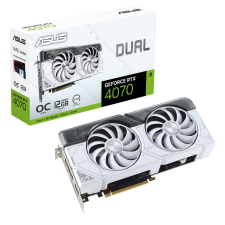 Asus GeForce RTX 4070 12GB GDDR6X Dual White OC Edition DUAL-RTX4070-O12G-WHITE (90YV0IZ4-M0NA00) videókártya
