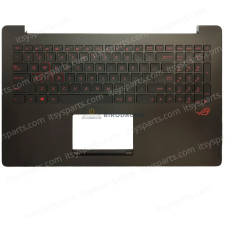 Asus N501JW, N501JM gyári billentyűzet cserélhető palmresttel (US kiosztás, fekete) laptop alkatrész