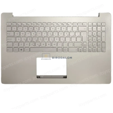 Asus N501VW gyári billentyűzet cserélhető palmresttel (GR kiosztás, ezüst) laptop alkatrész