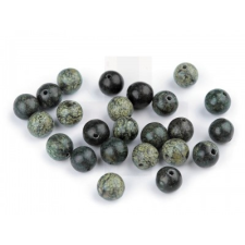  Ásvány gyöngy Serpentinit orosz zöld - 15 db/csomag gyöngy