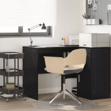  Asztal polcokkal Fekete tölgy 102 x 50 x 75 cm Faanyag íróasztal