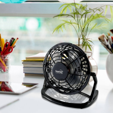  Asztali ventilátor USB csatlakozókábellel, fekete ventilátor
