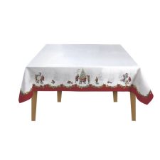 Asztalterítő 145x180cm, 100% pamut, Christmas Round Dance asztalterítő és szalvéta