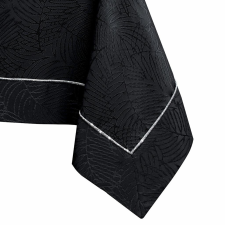  Asztalterítő Gaia fekete dombornyomott növényi 120x260 AmeliaHome lakástextília