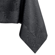  Asztalterítő Gaia grafitszürke dombornyomott növényi 140x160 AmeliaHome lakástextília