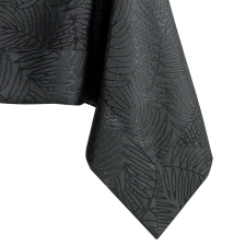  Asztalterítő Gaia grafitszürke dombornyomott növényi 140x500 AmeliaHome lakástextília