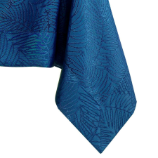  Asztalterítő Gaia indigókék dombornyomott növényi 120x260 AmeliaHome lakástextília