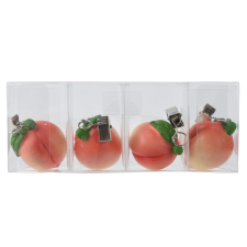  Asztalterítő-nehezék klipszekkel őszibarack 4 db polirezin narancssárga-zöld lakástextília