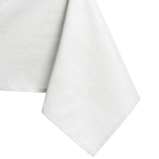 Asztalterítő Vesta fehér dombornyomott modern 110x200 owal AmeliaHome lakástextília