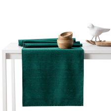 Asztalterítő VESTA szín üvegzöld dombornyomott motívum modern 30x160 ameliahome lakástextília