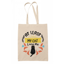 At least my cat loves me - Vászontáska kézitáska és bőrönd
