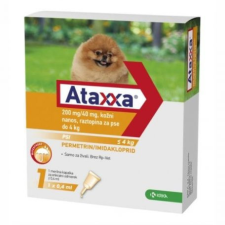 Ataxxa spot-on 4 kg alatti kutyáknak 1 db élősködő elleni készítmény kutyáknak