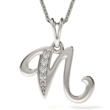  ATCOM - Ezüst N Medál Nyaklánc - 45cm nyaklánc