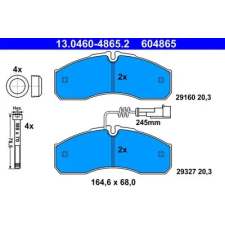 ATE fékbetétkészlet, tárcsafék 13.0460-4865.2 autóalkatrész