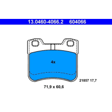 ATE fékbetétkészlet, tárcsafék ATE 13.0460-4066.2 autóalkatrész