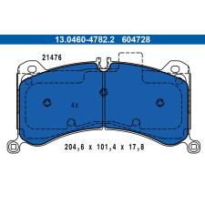 ATE fékbetétkészlet, tárcsafék ATE 13.0460-4728.2 autóalkatrész