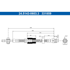 ATE fékcső ATE 24.5143-0603.3 autóalkatrész