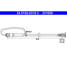 ATE fékcső ATE 24.5152-0319.3 autóalkatrész