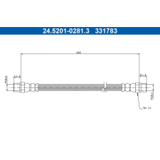 ATE fékcső ATE 24.5201-0281.3 autóalkatrész