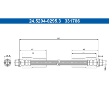 ATE fékcső ATE 24.5204-0295.3 autóalkatrész