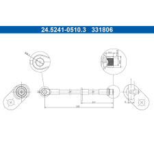 ATE fékcső ATE 24.5241-0510.3 autóalkatrész