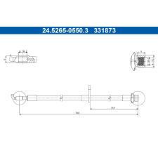 ATE fékcső ATE 24.5265-0550.3 autóalkatrész
