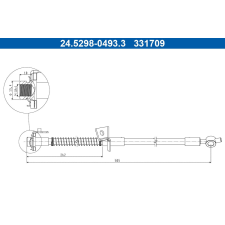 ATE fékcső ATE 24.5298-0493.3 autóalkatrész
