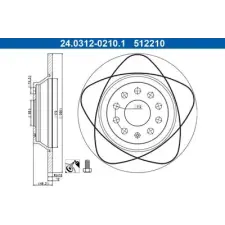ATE féktárcsa 24.0312-0210.1 autóalkatrész