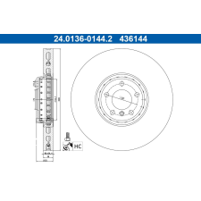 ATE féktárcsa ATE 24.0136-0144.2 autóalkatrész
