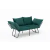  Atelier Del Sofa 2-Seat Sofa-Bed Petrol Green Viper 2-Seater - Petrol Green