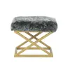  Atelier Del Sofa Capraz Plüss Puff, Arany és Szürke
