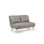 Atelier del Sofa Folde 2 Light Grey kinyitható kanapé, világosszürke