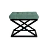  Atelier Del Sofa Pouffe Black Green Capraz - Fekete, Zöld v2