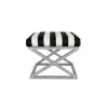  Atelier Del Sofa Pouffe Silver White Black Capraz - Silver, White