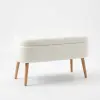 Atelier Del Sofa Pouffe White Oslo Wellsoft - White