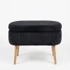  Atelier Del Sofa Puff Fekete Mini Oslo Len - Fekete