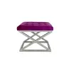  Atelier Del Sofa Puff Silver Fuchsia Capraz - Ezüst, Fuchsia