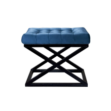  Atelier Del Sofa Puff Sötétkék Fekete Capraz - Fekete bútor