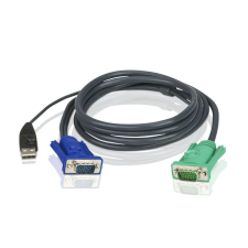 ATEN 2L-5202U KVM kábel Fekete 1,8 M kábel és adapter