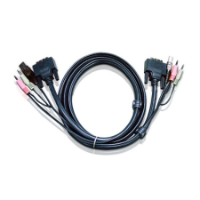 ATEN 2L-7D05UD KVM kábel Fekete 5 M kábel és adapter