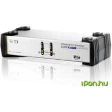 ATEN CS1744 4-Port USB Dual View KVMP Switch kábel és adapter